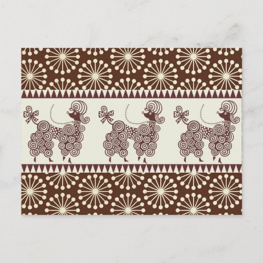 スパークルのプードル ポストカード (正面)