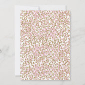 スパークルアンドシャインピンク金ゴールド誕生日招待状 招待状 (裏面)