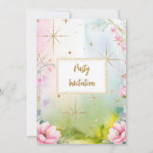 スパークルアンドシャインユニコーン誕生日女子 招待状 (裏面)