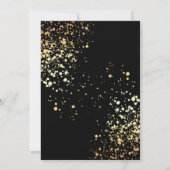 スパークルアンドシャイン金ゴールドブラック新年パーティー 招待状 (裏面)