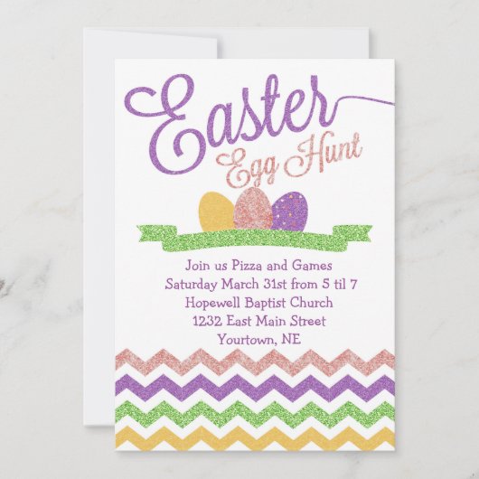 スパークルイースターエッグ狩り招待状 招待状 (正面)