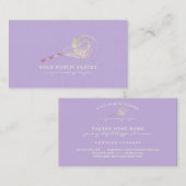 スパークルウィスクグリッターバラ金ゴールドベーカリーパープル 名刺 (正面/裏面)