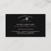 スパークルウィスクグリッターバラ金ゴールドベーカリー器具 名刺 (裏面)