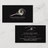 スパークルウィスクグリッターバラ金ゴールドベーカリー器具 名刺 (正面/裏面)