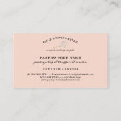 スパークルウィスクフローリング金ゴールドベーカリー赤面ピンク 名刺 (裏面)