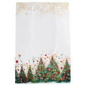 スパークルエレガントクリスマスツリー抱き枕 ミディアムペーパーバッグ (裏面)