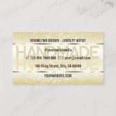 スパークルエレガントグリッターラグジュアリーグラムライト金ゴールド 名刺 (裏面)