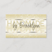 スパークルエレガントグリッターラグジュアリーグラムライト金ゴールド 名刺 (正面)