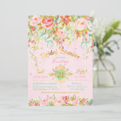 スパークルエンチャンテッドシークレットガーデンブライダルシャワー 招待状 (スタンド正面)