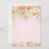 スパークルエンチャンテッドシークレットガーデンブライダルシャワー 招待状 (裏面)