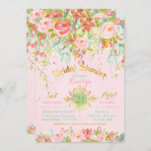 スパークルエンチャンテッドシークレットガーデンブライダルシャワー 招待状 (正面/裏面)