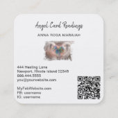 *~*スパークルオパールハートQRエンジェルウィングスAP78金ゴールド スクエア名刺 (裏面)