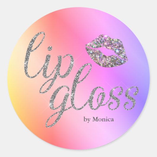 スパークルキスレインボーリップグロスグラム ラウンドシール (正面)