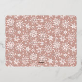 スパークルクリスマスフォトGREETINGバラ金ゴールド 箔シーズンカード (裏面)