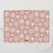 スパークルクリスマスフォトGREETINGバラ金ゴールド 箔シーズンカード (裏面)