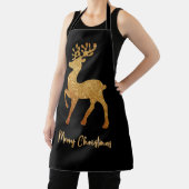 スパークルクリスマス金ゴールドトナカイ エプロン (インサイチュ)