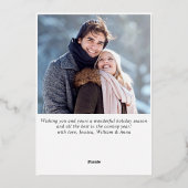 スパークルクリスマス２ フォトグリーティング シルバー 箔シーズンカード (裏面)