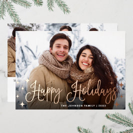 スパークルクリスマス4 PHOTOグリーティングバラ金ゴールド 箔シーズンカード