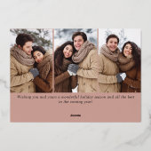 スパークルクリスマス4 PHOTOグリーティングバラ金ゴールド 箔シーズンカード (裏面)