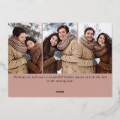 スパークルクリスマス4 PHOTOグリーティングバラ金ゴールド 箔シーズンカード (裏面)