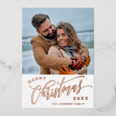 スパークルクリスマス4 PHOTOバラ金ゴールド 箔シーズンカード (正面)