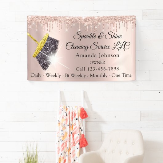 スパークルクリーニングサービスハウスキーピング箒 横断幕 (インサイチュ)