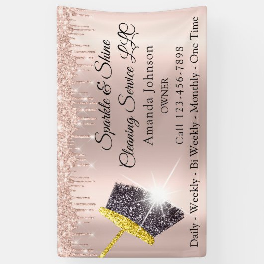 スパークルクリーニングサービスハウスキーピング箒 横断幕 (縦)