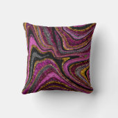 スパークルグラムグリッターガーリー大理石アートピンク クッション (裏面)