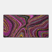 スパークルグラムグリッターガーリー大理石アートピンク デスクマット (正面)