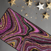 スパークルグラムグリッターガーリー大理石アートピンク デスクマット