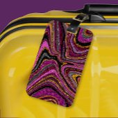 スパークルグラムグリッターガーリー大理石アートピンク ラゲッジタグ