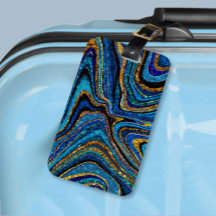 スパークルグラムグリッターガーリー大理石アートブルー