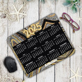 スパークルグリッターガーリー大理石アートグレー金ゴールド2025 マウスパッド