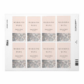 スパークルグリッターシークインズグラム結婚のワインラベル ラベル (フルシート)