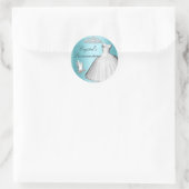 スパークルグリッタードレス&ヒールキンセアニェラステッカー ラウンドシール (バッグ)