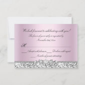 スパークルグリッタードレス&ヒールキンセアニェラRSVP 招待状 (裏面)