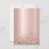 スパークルグリッターバラ金ゴールドバルーン12誕生日 招待状 (裏面)