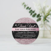 スパークルグリッターピンクジュエリーサンキューサークル 招待状 (スタンド正面)