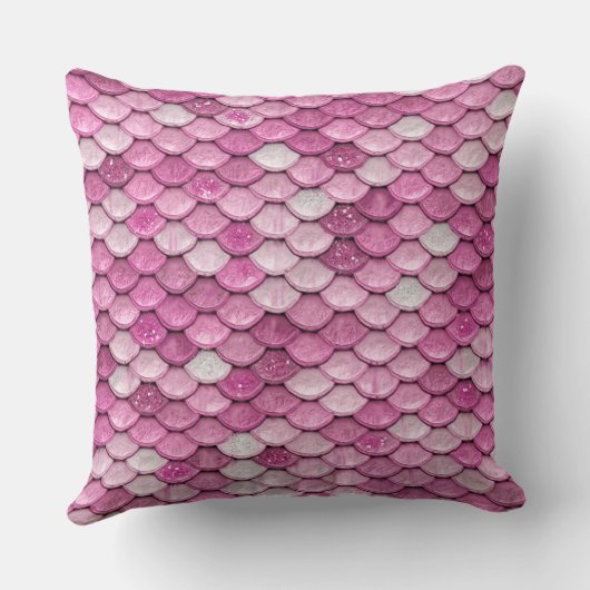 スパークルグリッターピンクパープルマーメイドはかりで測 クッション (裏面)