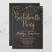 スパークルグリッター ブライズメイド パーティー招待状 招待状 (正面/裏面)