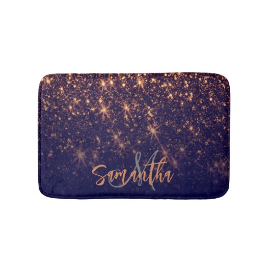 スパークルゴールデングリッター バスマット (正面)