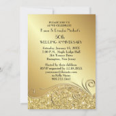 スパークルゴールデン結婚50周年 招待状 (裏面)