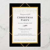 スパークルゴールドフォイルクリスマスパーティー写真 箔招待状 (裏面)