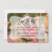 スパークルゴールド写真手書きSave The Date セーブザデート (裏面)