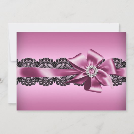 スパークルシューズ&レースガールベビーシャワー招待状 招待状 (裏面)