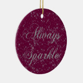 スパークルシルバーグリッター セラミックオーナメント (右)