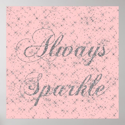 スパークルシルバーグリッター ポスター (正面)