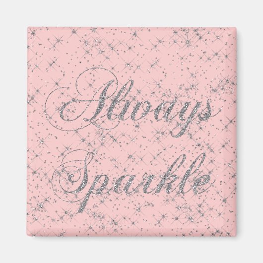 スパークルシルバーグリッター マグネット (正面)