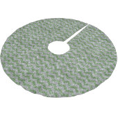 スパークルシルバーグリーングリッターシェブロンストライプクリスマス ブラッシュドポリエステルツリースカート (アングル)