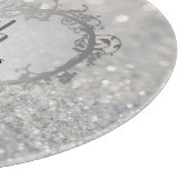 スパークルシルバーハート結婚25周年 カッティングボード (角)